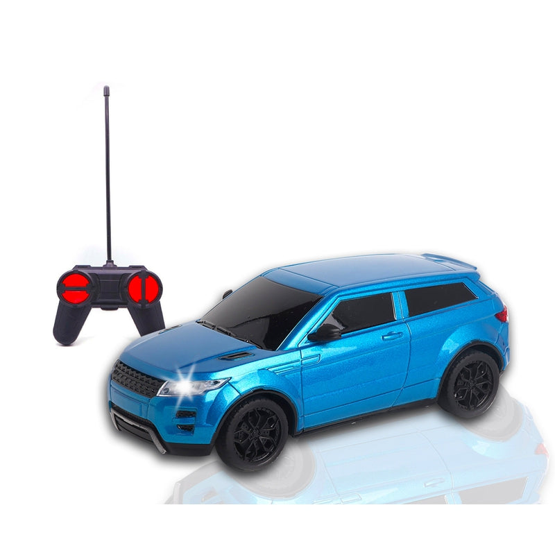 Rechargeable High Speed Remote Control Mini Car Resembling Rover with Lithium Battery for Kids (Scale 1:24) - Blue