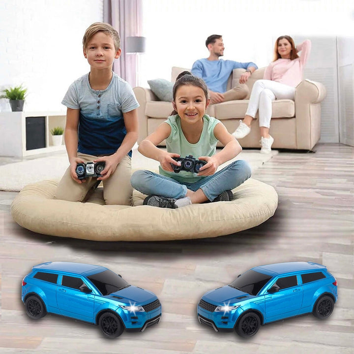 Rechargeable High Speed Remote Control Mini Car Resembling Rover with Lithium Battery for Kids (Scale 1:24) - Blue