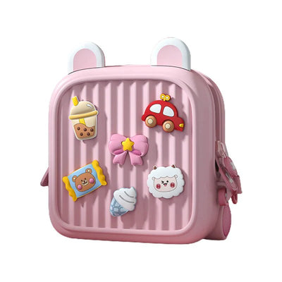 Rose Pink Mini Movable Trinkets Fashion Backpack
