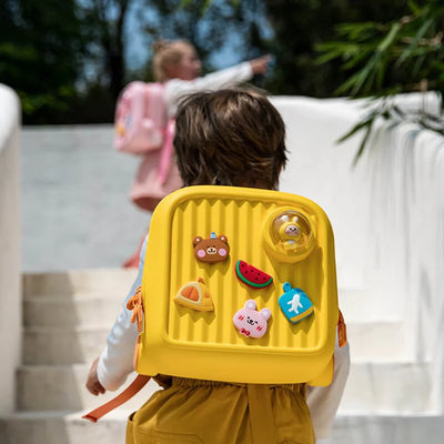 Marigold Yellow Globe Movable Trinkets Fashion Backpack