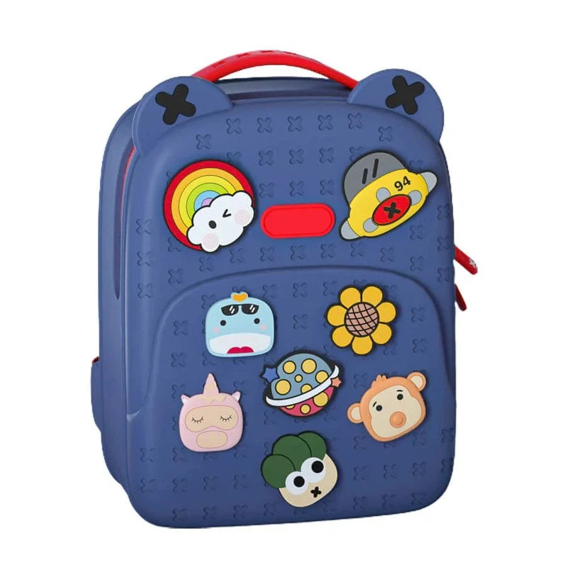 Royal Blue Tic Tac Movable Trinkets Backpack