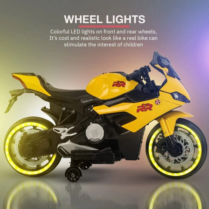 Battery Operated Ride-on Bike for Kids with Led Lights, Music & USB | 3 to 6 Years | COD Not Available