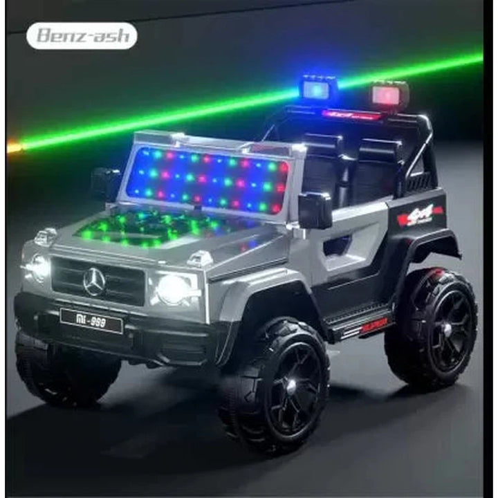 Battery Operated Ride-on | Mercedes 4x4 Big Size Electric Jeep for Kids | Silver | COD Not Available