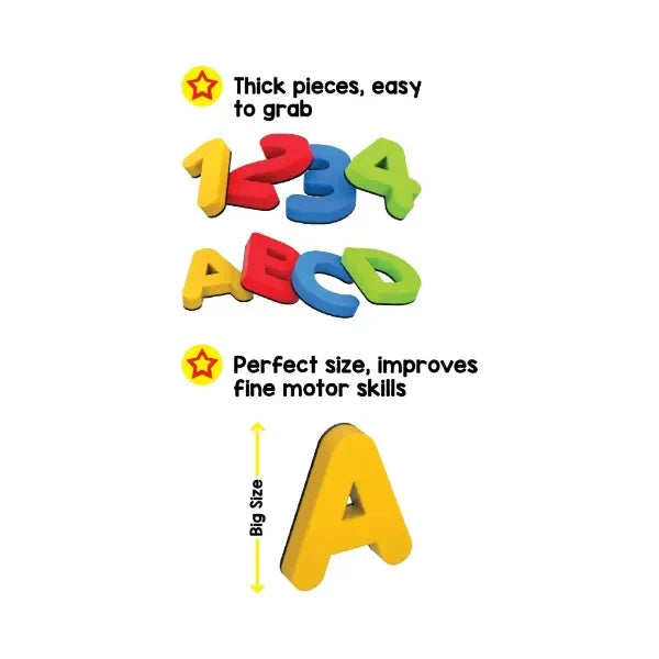 Play Panda Magnetic Learn to Write | Capital Letters & Numbers with Write and Wipe Magnetic Board