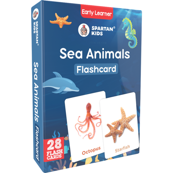 Sea Animals Flash Cards (27 Early Learning Flash Cards For Kids)