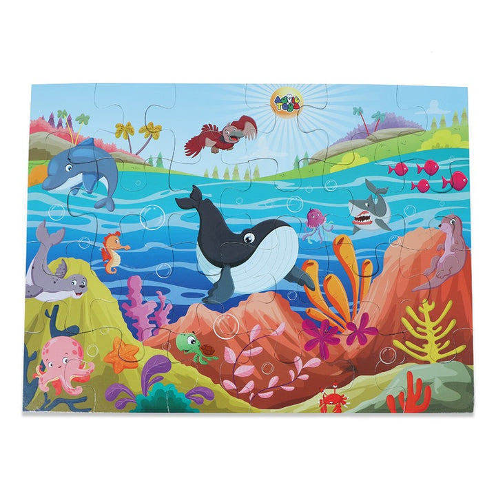 The Sea Animals - Jigsaw Puzzle (24 Piece + Educational Fun Fact Book)