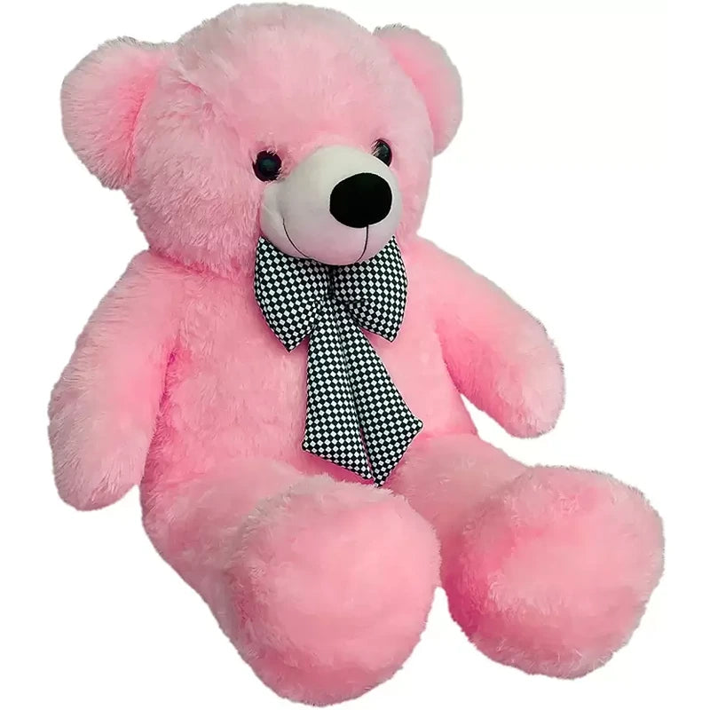 Pink Neck Bow Teddy Bear (3 Feet)