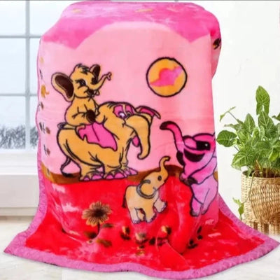 Printed Single Mink Blanket for Kids