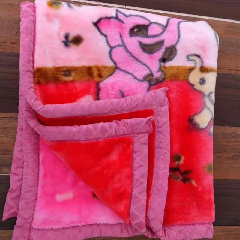Printed Single Mink Blanket for Kids