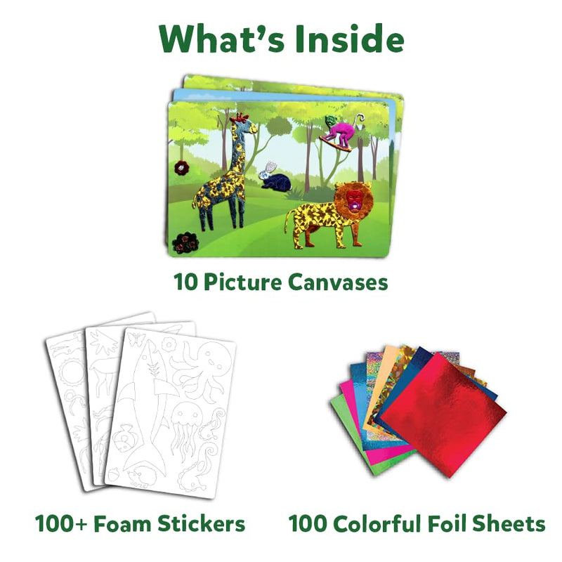 Foil Fun: World Of Animal Mess free Art & Craft Activity Kit