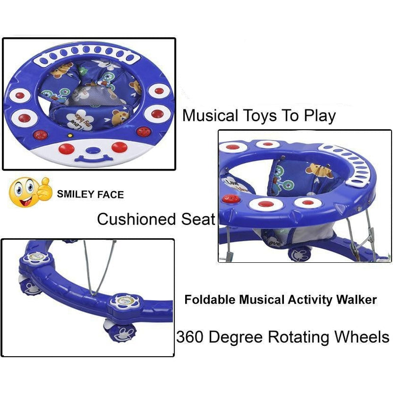 Caty Musical Activity Circular Walker (Blue)