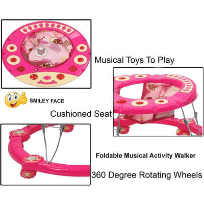 Caty Musical Activity Circular Walker (Pink)