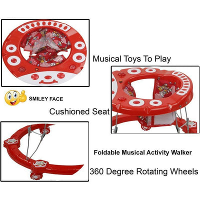 Smiley Musical Activity Walker (Red)