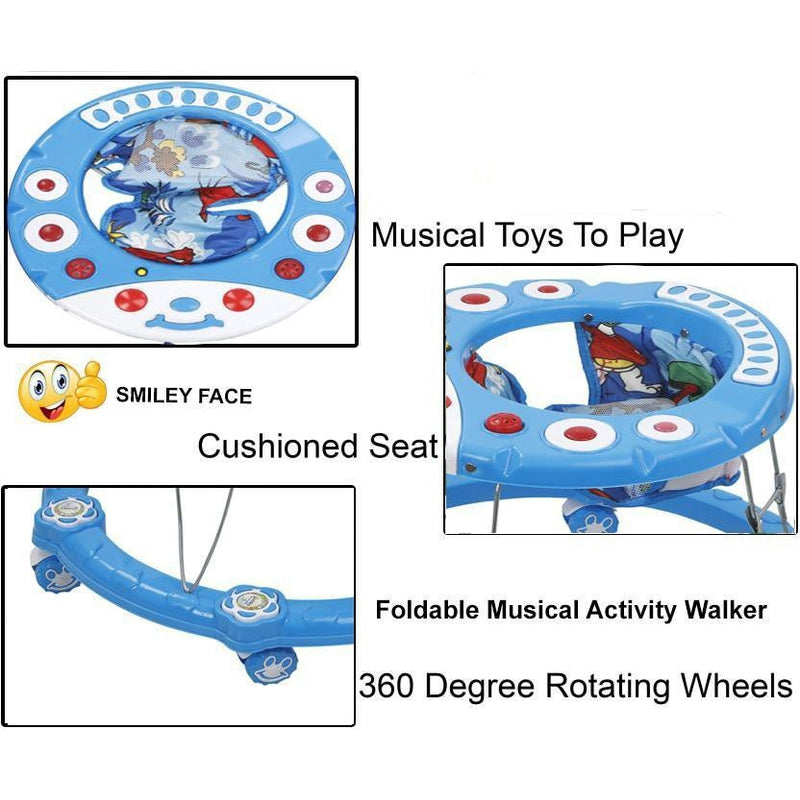 Smiley Musical Activity Walker (Sky Blue)