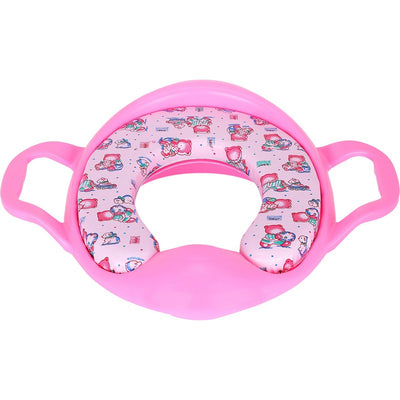 Soft Cushion Baby Toilet Potty Training Seat with Handles (Baby Pink)