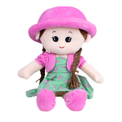 My First Cuddle Time Buddy Baby Doll Soft Toy for Kids Washable Sensory Fabric Plush Toy for Cuddling and Playtime (Pink) | Height 45 CM