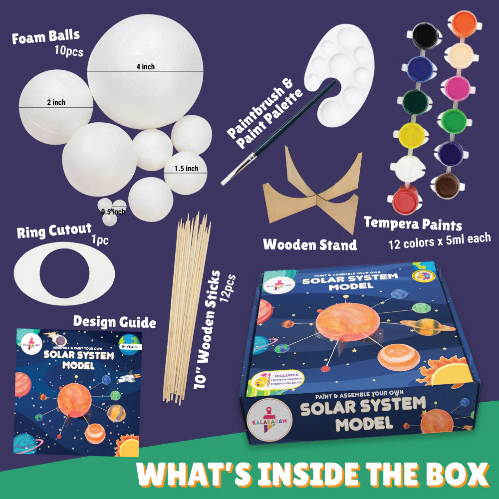 Kalakaram Solar System Model Kit | Educational Project Activity Craft