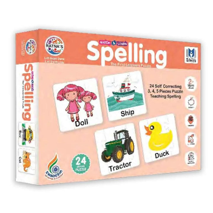Ratna's Spelling Jigsaw Puzzle – Match & Learn I 24 Pieces