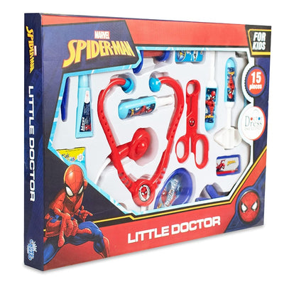 Spiderman Doctor Playset Toy (15 Pieces) | First Aid Medical Accessories Pretend Play Set for Kids