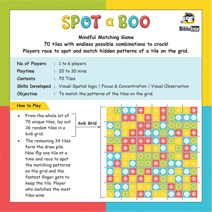 Spot a Boo – Mindful Matching Game Educational Learning Toys