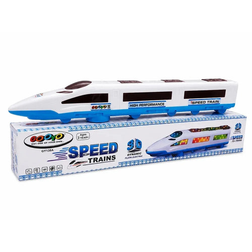 Gooyo 3D Dynamic Flash Speed Train Toy | Light, Music & Bump and Go Action | High-Speed Toy Train
