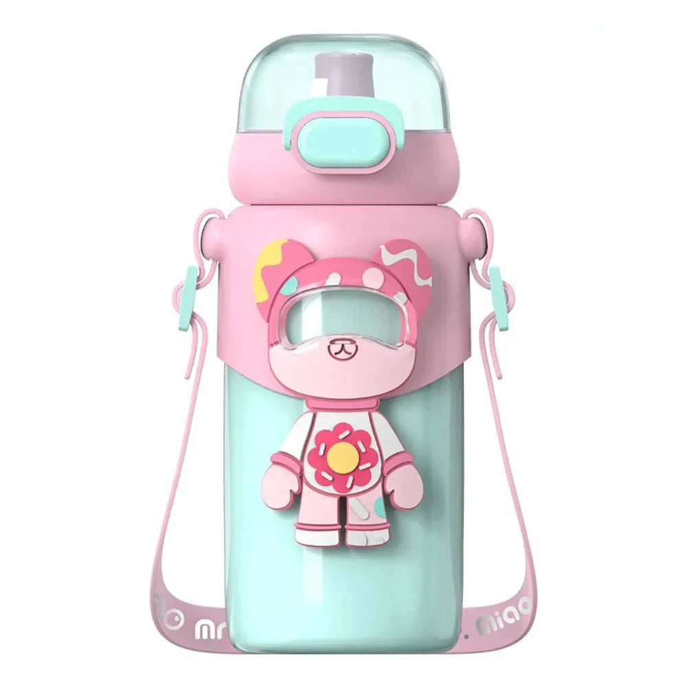 Astro Bear Water Bottle (460ml) | Mint Green