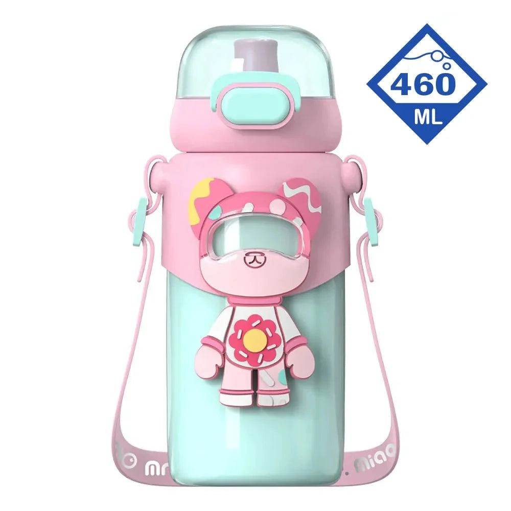 Astro Bear Water Bottle (460ml) | Mint Green