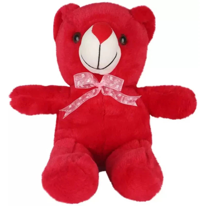 Red Stuffed Ribbon Teddy