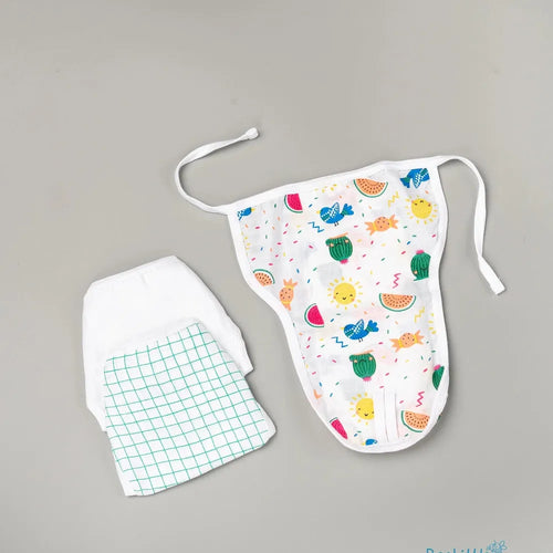 Beelittle 3-Pack Organic Stuffed Muslin Nappy Set
