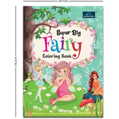 Super Big Coloring Book - Fairy and Kindergarten For Kids (Set of 2)