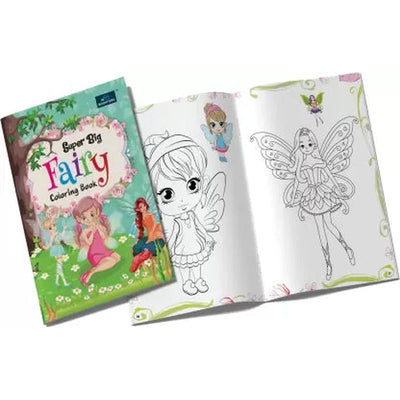 Super Big Coloring Book - Fairy and Kindergarten For Kids (Set of 2)