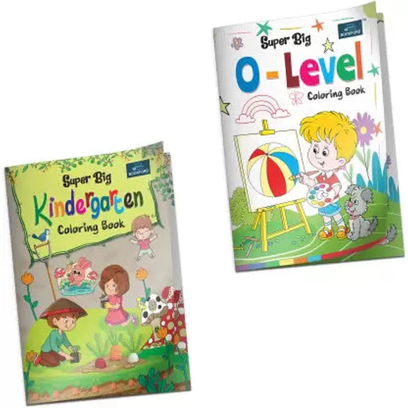 Super Big Coloring Book - O Level and Kindergarten For Kids (Set of 2)