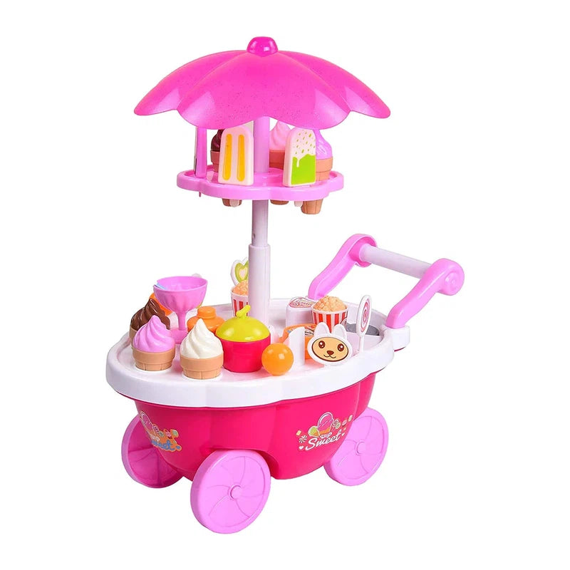 Ice Cream Play Cart Kitchen Set with Lights And Music Features