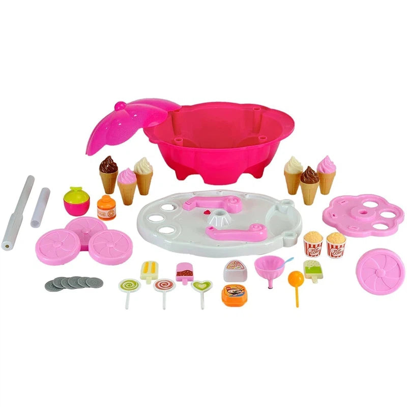 Ice Cream Play Cart Kitchen Set with Lights And Music Features