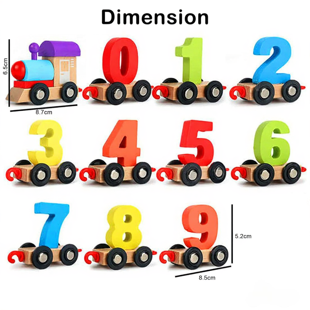 FunBlast Wooden Digital Colourful Number Train Toy (1-3 Years)