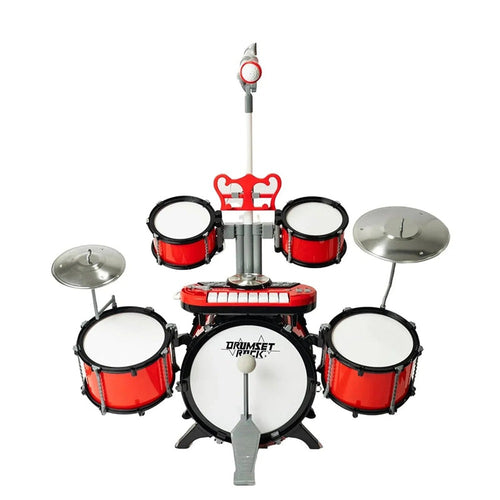 Dynamo Drumset with Keyboard, Microphone, MP3 Slot & DJ Effects (3-8 Years)
