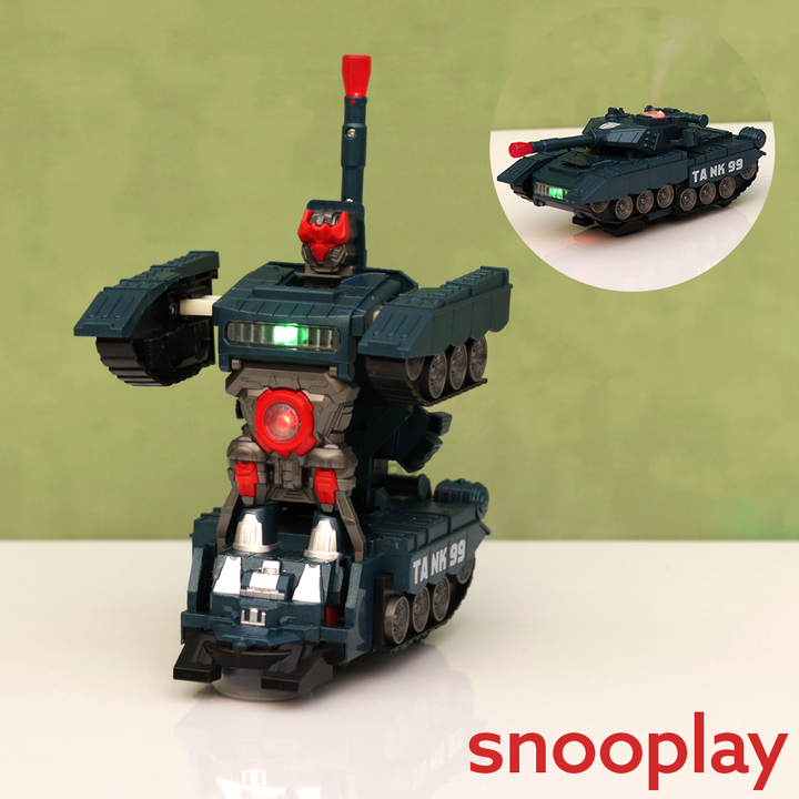 Musical Tank Robot Transformer Toy (1-3 Years)