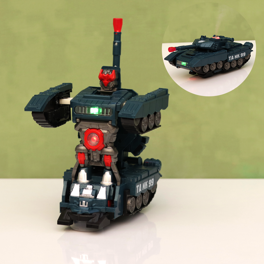 Musical Tank Robot Transformer Toy (1-3 Years)