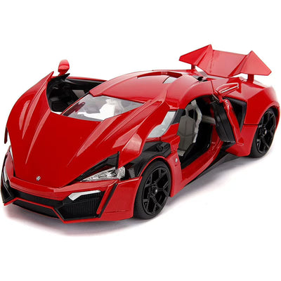 Resembling Lykan Hypersport Diecast Metal Car with Pullback Function, Light, Sound & Openable Doors | 1:32 Scale Model