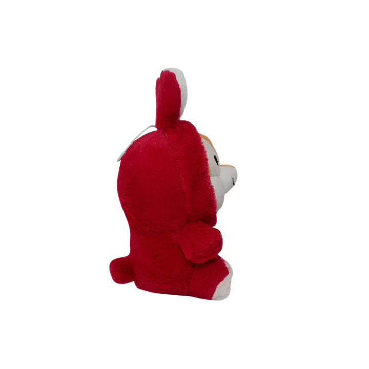 Red Bunny Soft Toy - Length 30 cm