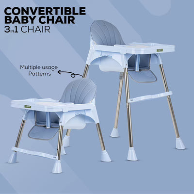 3 in 1 Invictus Convertible High Chair for Kids with Adjustable Height and Footrest