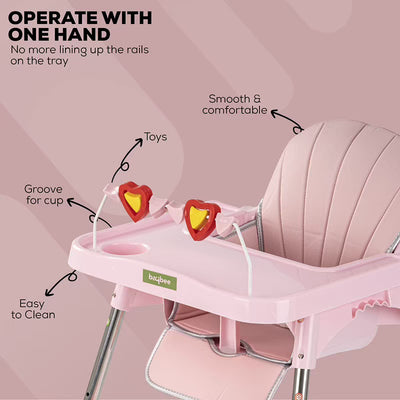 3 in 1 Invictus Convertible High Chair for Kids with Adjustable Height and Footrest