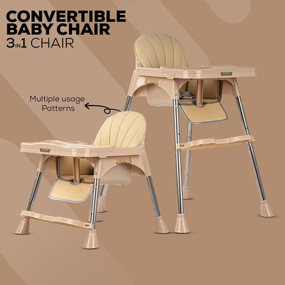 3 in 1 Invictus Convertible High Chair for Kids with Adjustable Height and Footrest