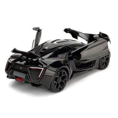 Resembling Lykan Hypersport Diecast Metal Car with Pullback Function, Light, Sound & Openable Doors | 1:32 Scale Model