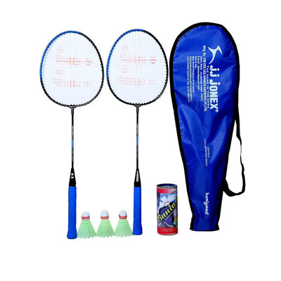 Buniyad Badminton Set with 3 Piece Plastic Shuttlecock - Blue