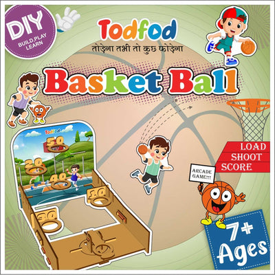 TodFod Wooden SELF Building Basketball Mind Exercise Toy for Kids| Learning Toys for Children| Indoor Games | Basketball