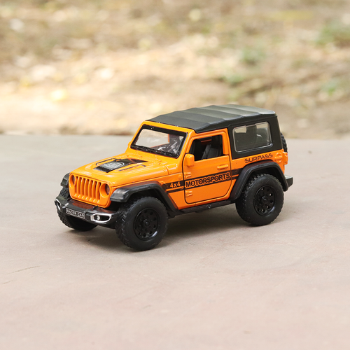 Jukku Resembling Wrangler Diecast Jeep - Pullback, Openable Doors & Bonnet | 1:36 Scale (3 Years till Grown Ups)