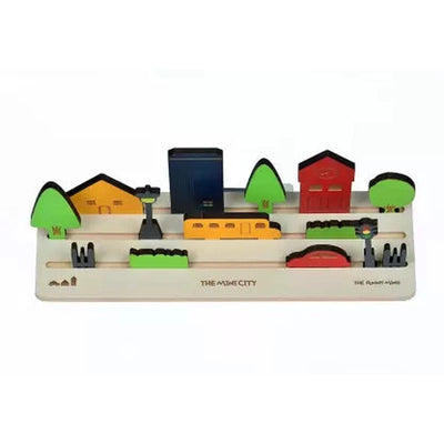 Mini City Wooden Theme Board Puzzle - 15 Pieces