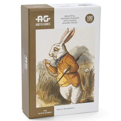 The White Rabbit - 100 Piece Fun Wooden Jigsaw Puzzle