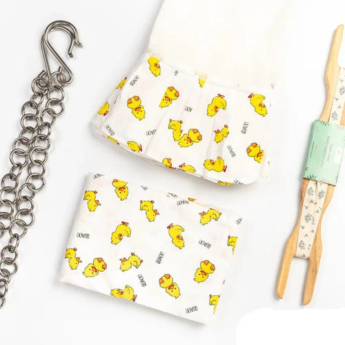 Beelittle Quackling Premium Baby Thottil Starter Kit - Cradle, Mosquito Net, Chain & Stick